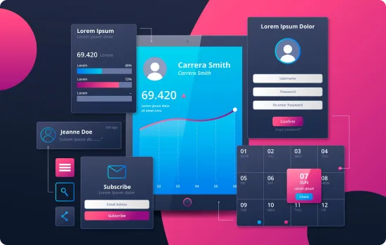 Modern user interface enhancements with component-based customization for improved user experience and scalability