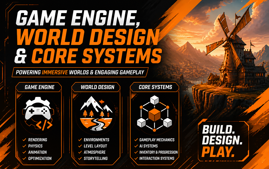 Game Engine, World Design & Core Systems