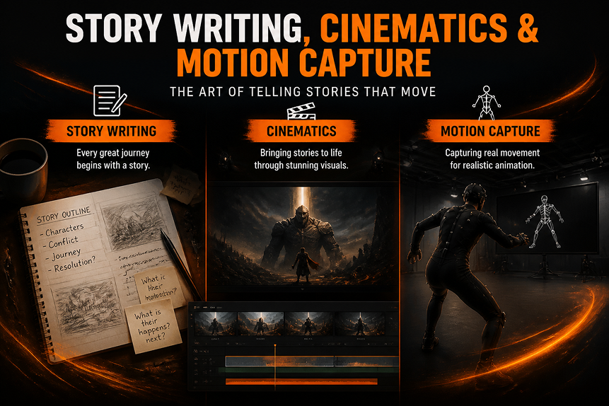 Story Writing, Cinematics & Motion Capture