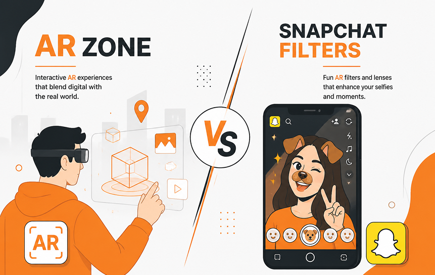 AR Zone vs Snapchat Filters