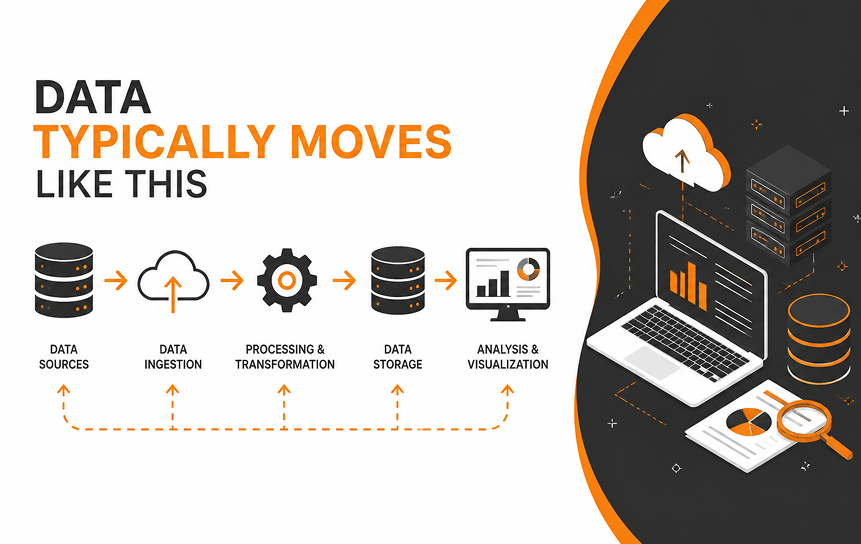 Data typically moves like this